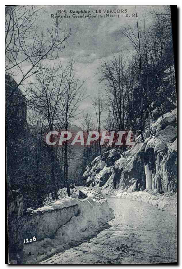 Route des Grands-Goulets — Hiver — Éd. Rambaud, n°1208