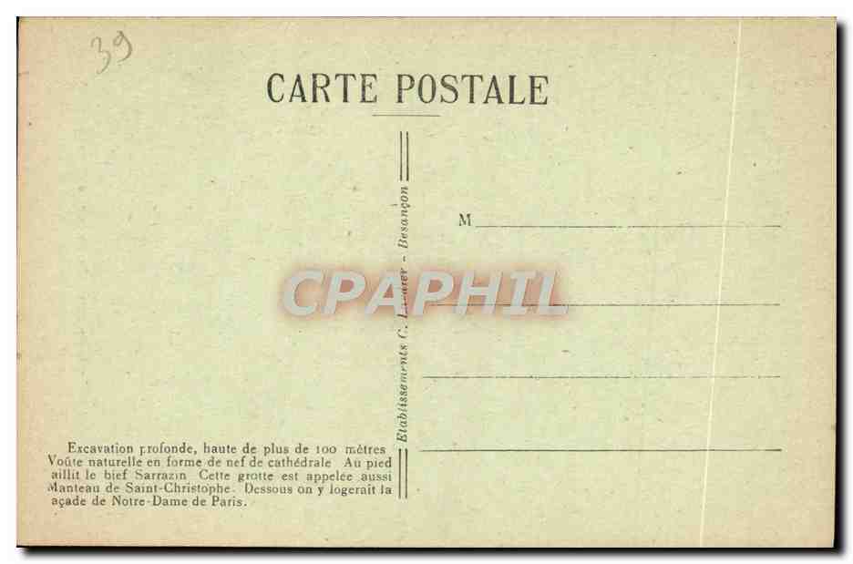 Nans-sous-Sainte-Anne — La Grotte Sarrazine — Sites Pittoresques de Franche-Comté — Reverso
