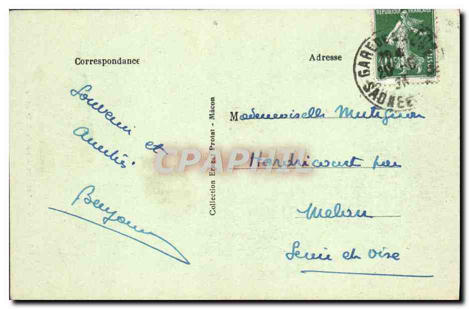 CPA Bressane Costume Debut 19eme Folklore  — Verso