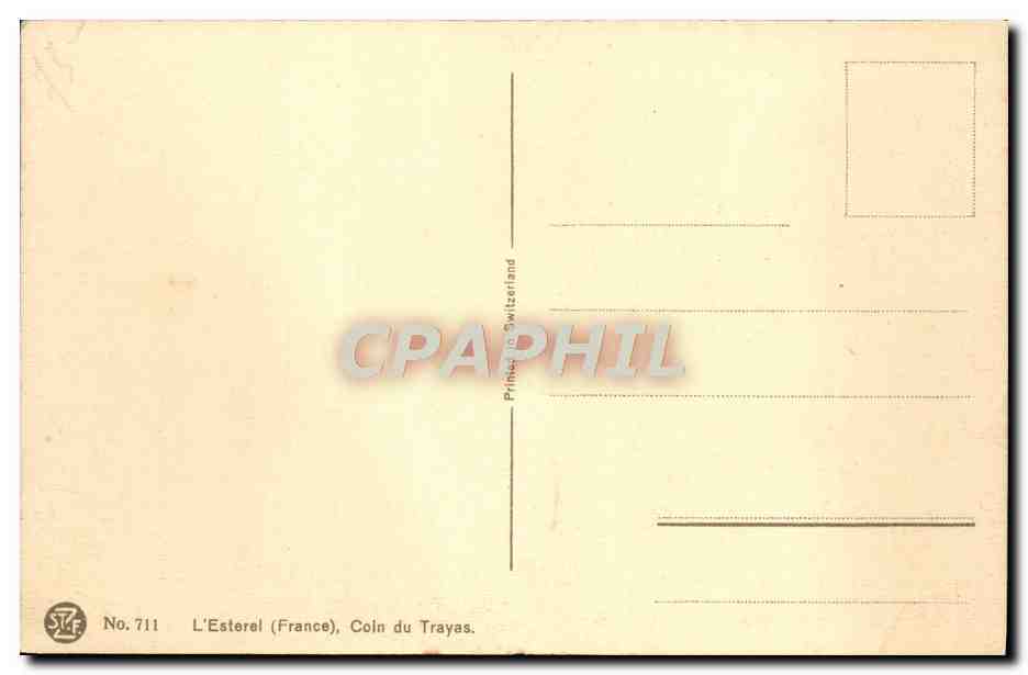 CPA L'Esterel Coin du Trayas — Rückseite