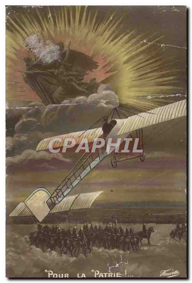 CPA Pour La Patrie Avion Militaria