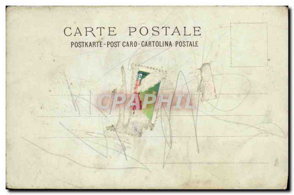 CPA Souvenir Du 1er avril Marin Poisson  — Rückseite