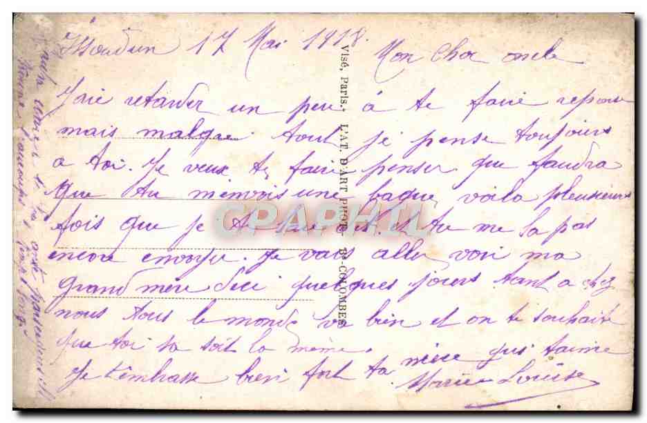 CPA Fantaisie Femme Soldat Miltiaria  — Verso