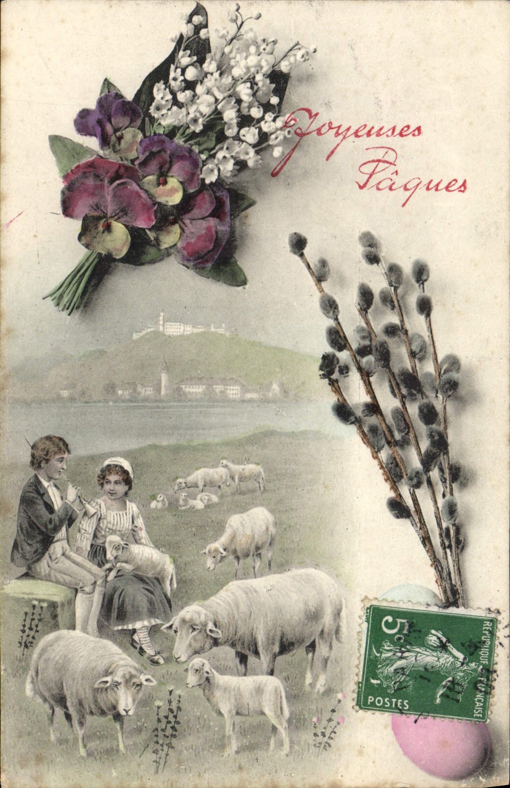 CPA Fantaisie Enfants Moutons 