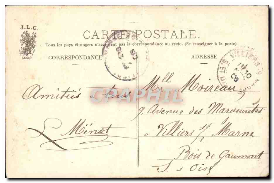 CPA Fantaisie Glaneuses de feuilles mortes  — Verso