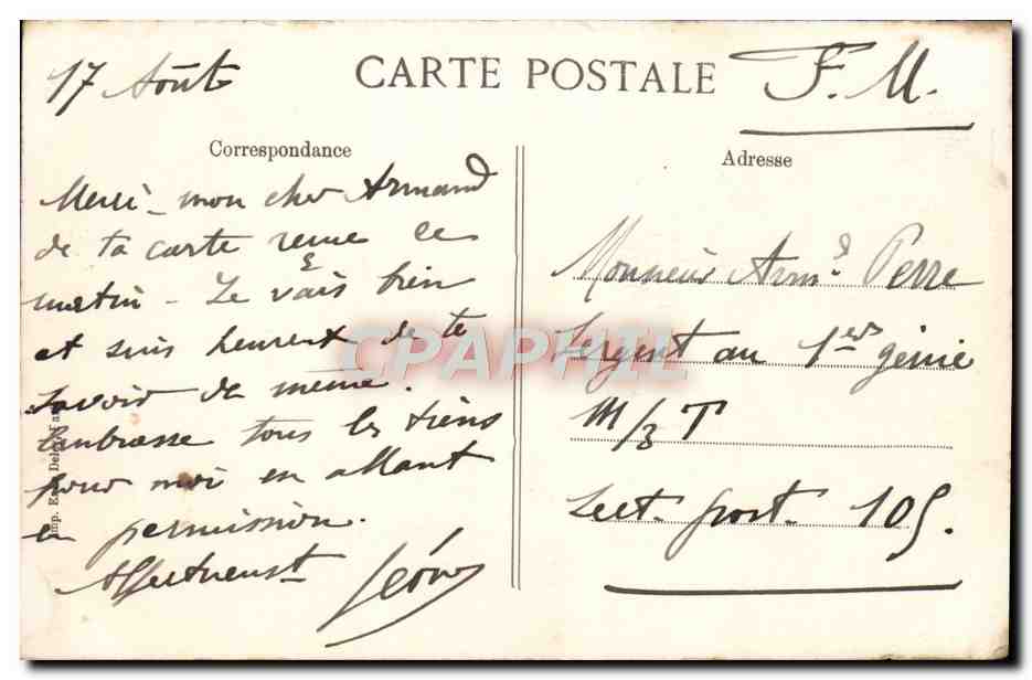CPA Clermont en Argonne Vue d'ensemble Militaria — Rückseite