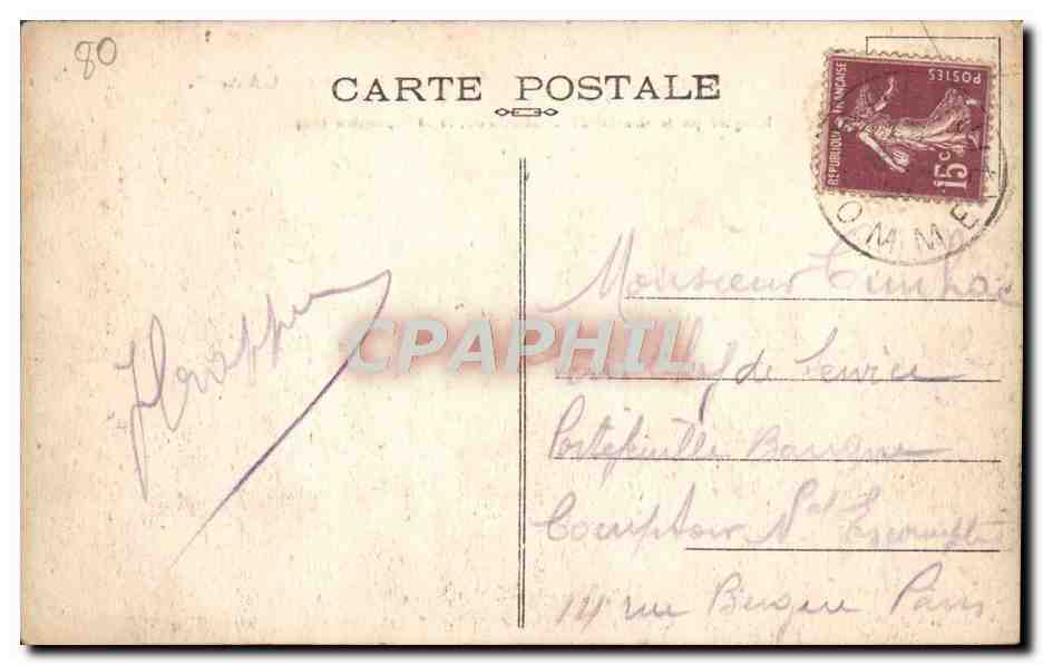 CPA Proyart Arc De Triomphe Aux Defenseurs De La Somme — Back