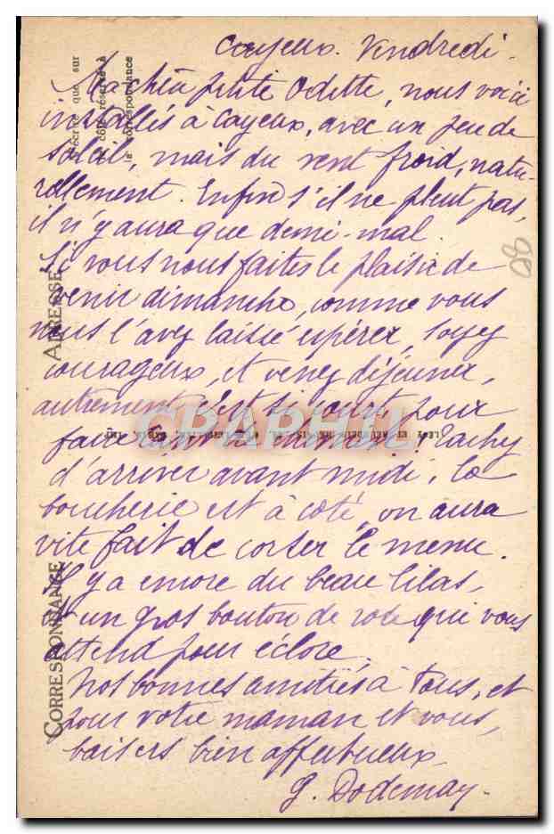 CPA Saint Valery Sur Somme — Back
