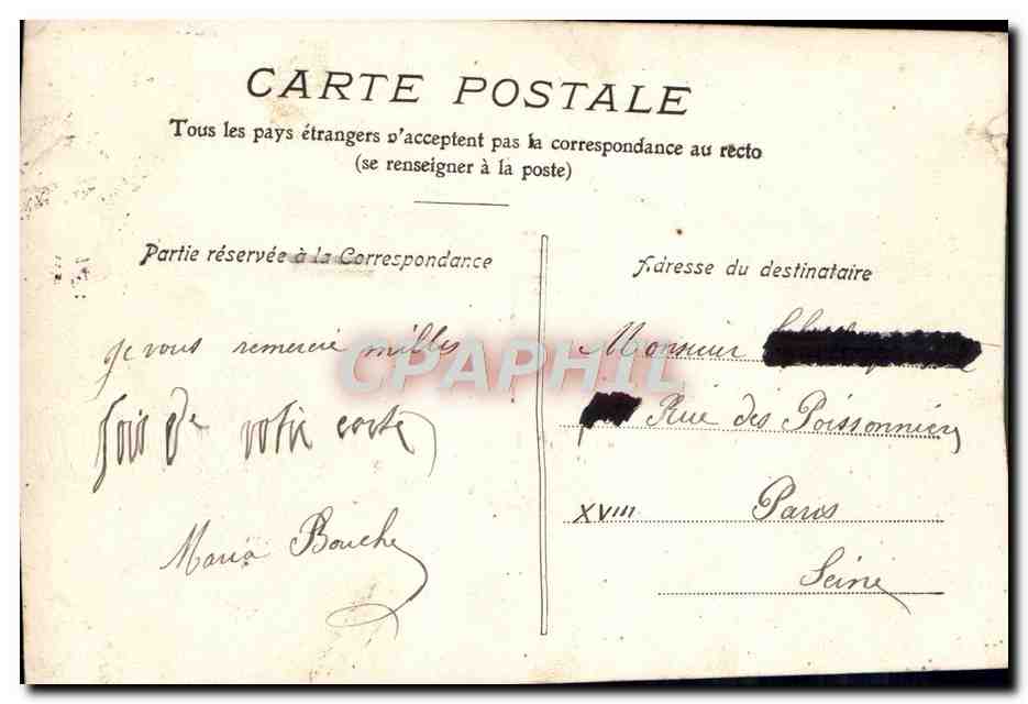 CPA Fantaisie L'Appel Du Passeur Folklore  — Verso