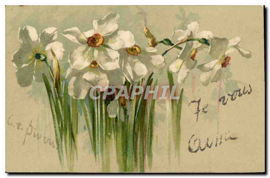 CPA Fantaisie Fleurs