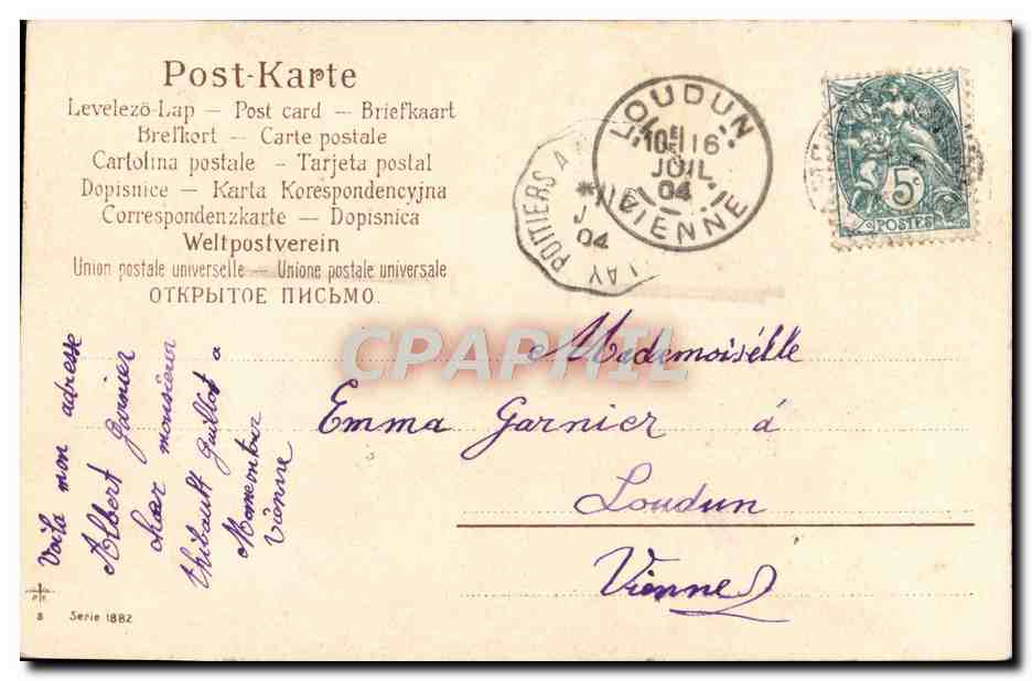CPA Fantaisie Fleurs — Rückseite
