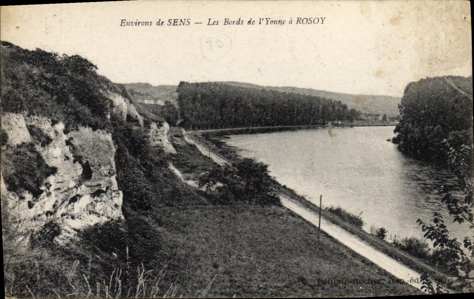 Environs de SENS — Les Bords de l'Yonne à ROSOY — Poulain, Rocher, Impr. éd. Paris