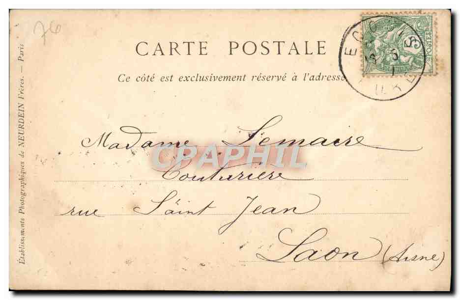 CPA Paysan Des Environs De Rouen Ancien Costume Folklore  — Verso