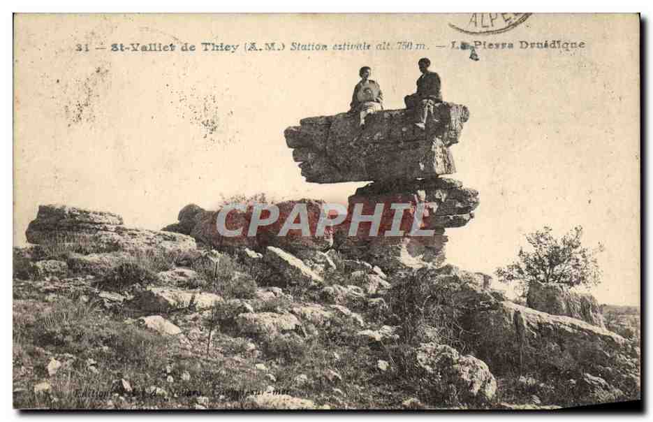CPA St Vallier De Thiey Station estivale La pierre druidique