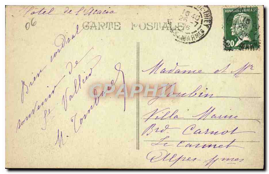 CPA St Vallier De Thiey Station estivale La pierre druidique — Rückseite