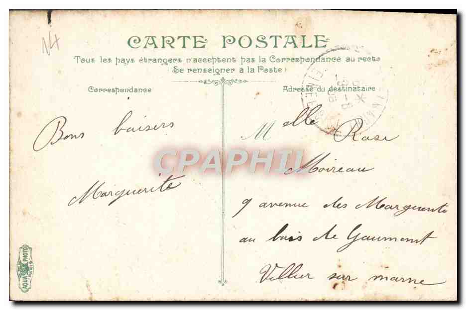 CPA Trouville La Rue De Paris — Back