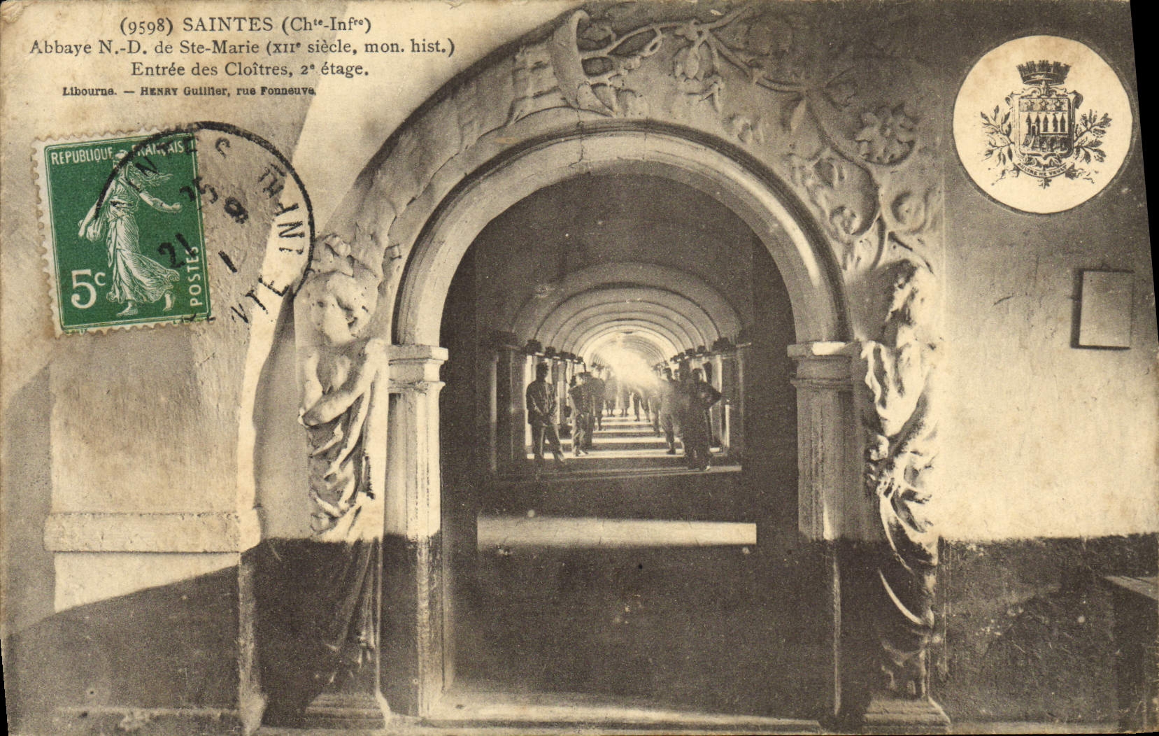 CPA Saintes abbaye ND De Ste Marie Entree des cloitres 