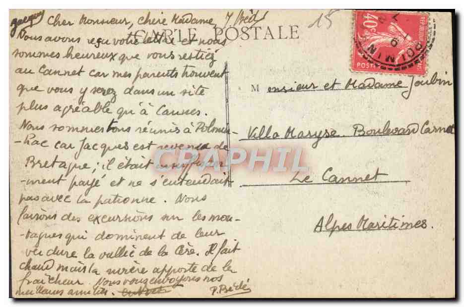 CPA L'Auvergne Polminhac Chateau De Pestel — Rückseite