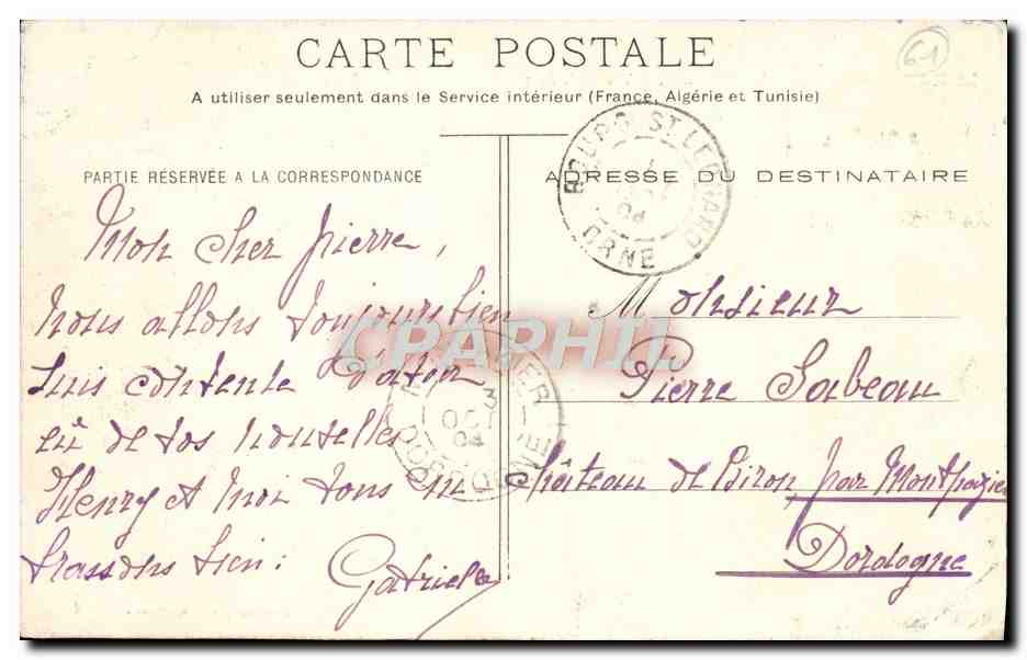 CPA La Haras Du Pin Le Chateau Vue Sur Le Parc — Rückseite