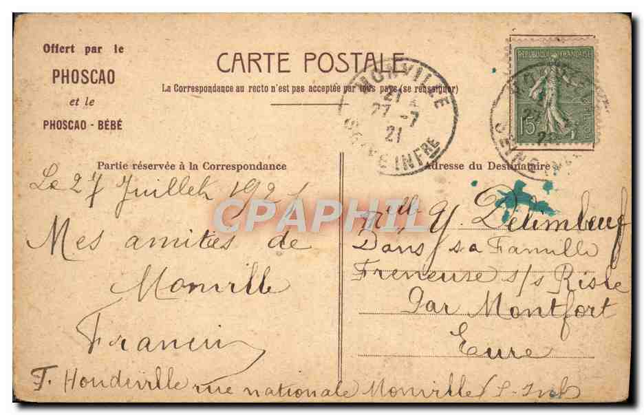 CPA Rouget De Lisle Chantant La Marseillaise — Verso