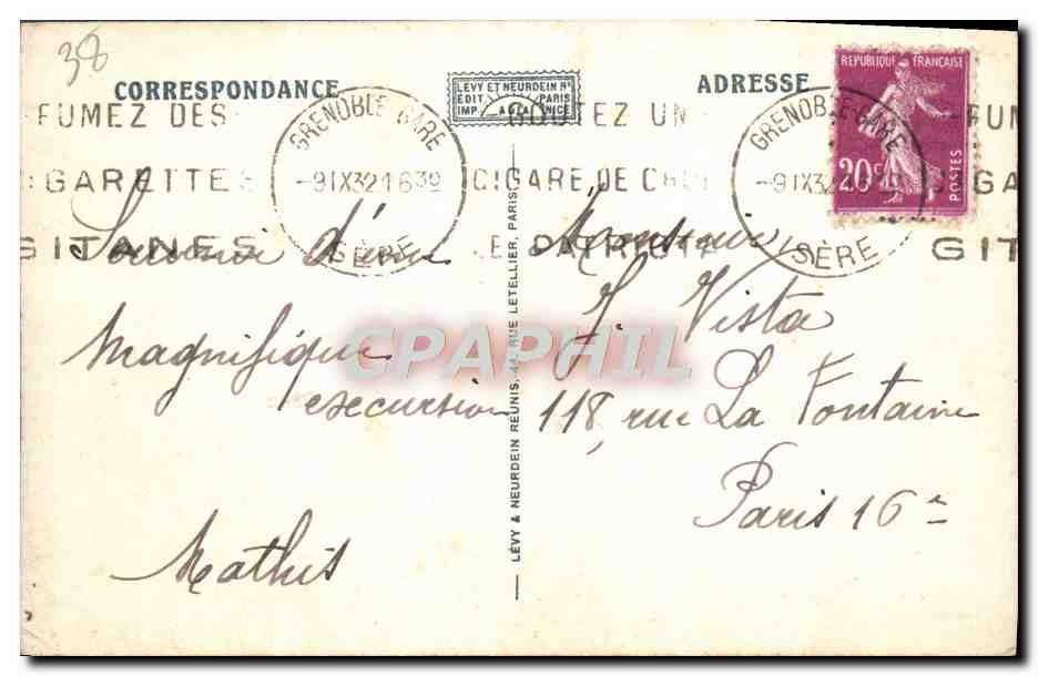 Le Col du Lautaret (2.075 m) et la Chaîne de la Meije — LL — 1956 — Reverso