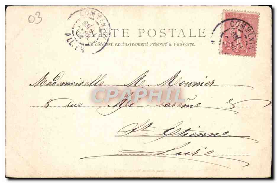 CPA Moulins — Verso