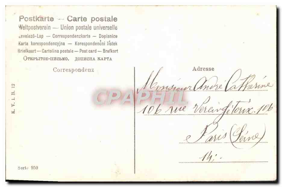 CPA Fantaisie Femme Cochons Porc Bonne Annee — Rückseite