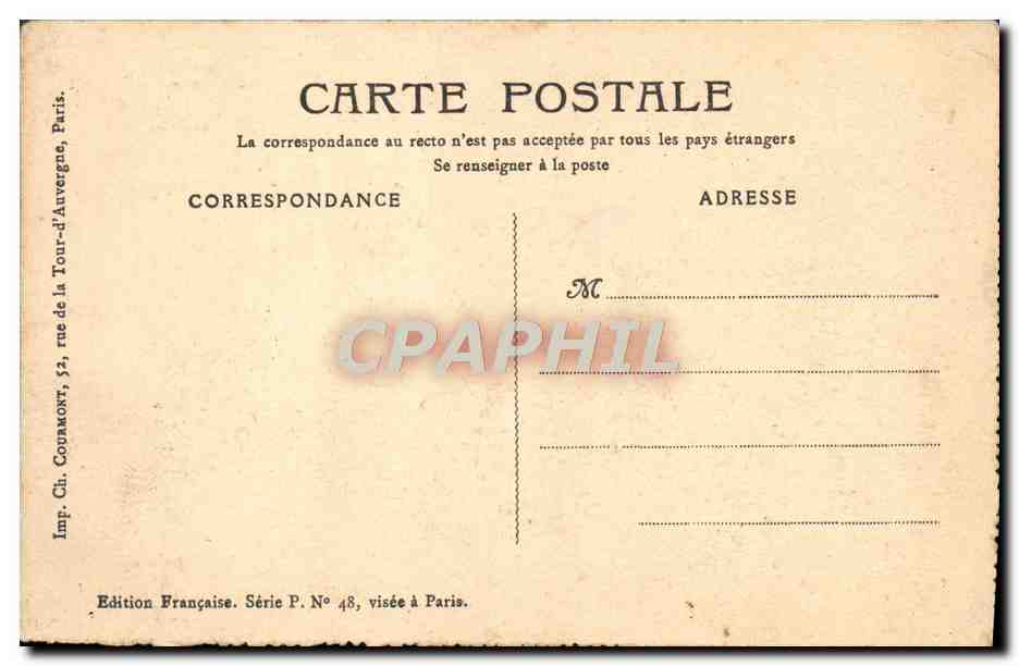 CPA Fantaisie La visite de la famille Soldat Militaria Enfants — Verso