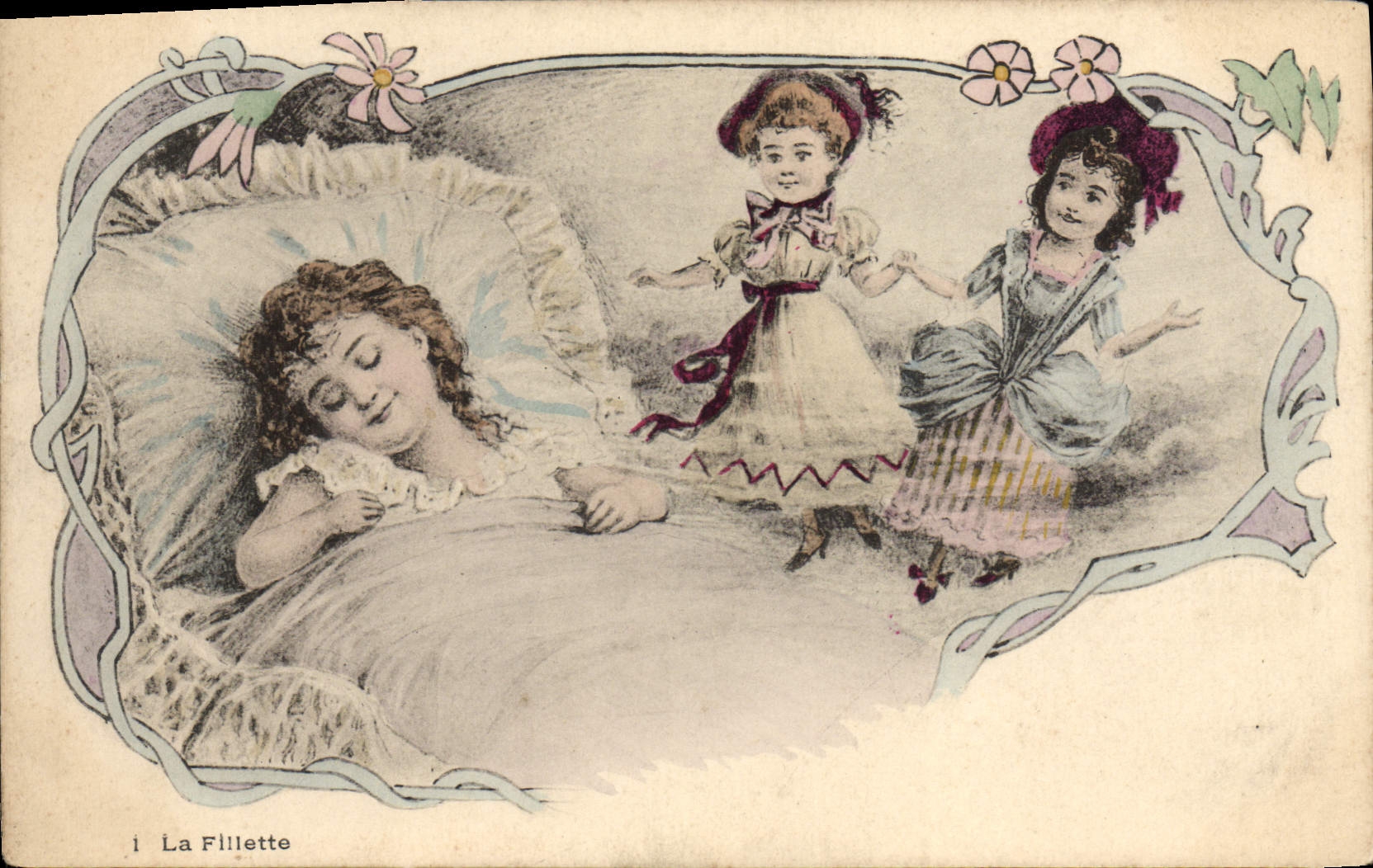 CPA Fantaisie Femme Enfants La fillette
