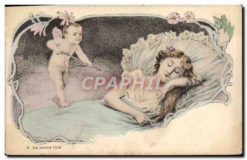 CPA Fantaisie Femme La jeune fille Ange