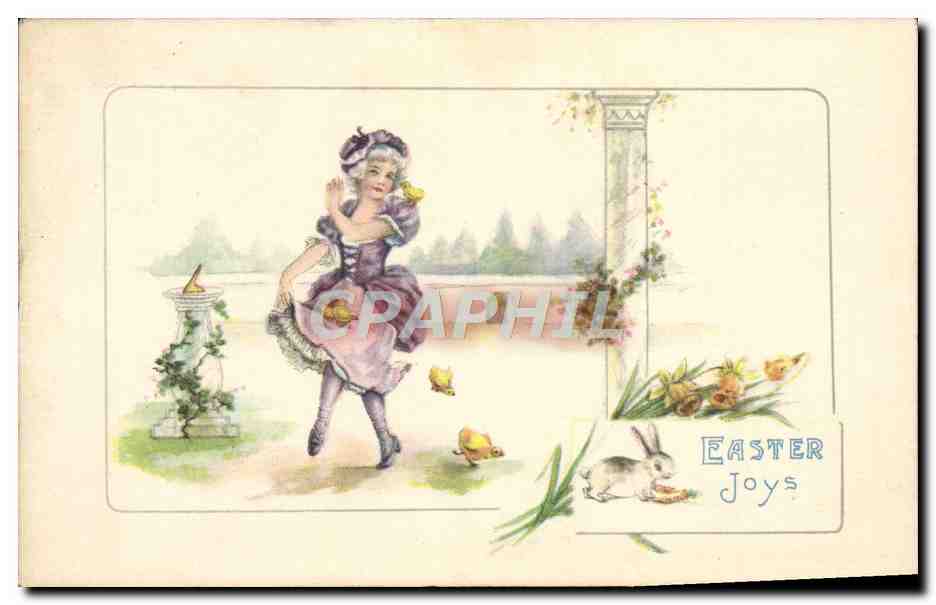 CPA Fantaisie Femme Lapin 