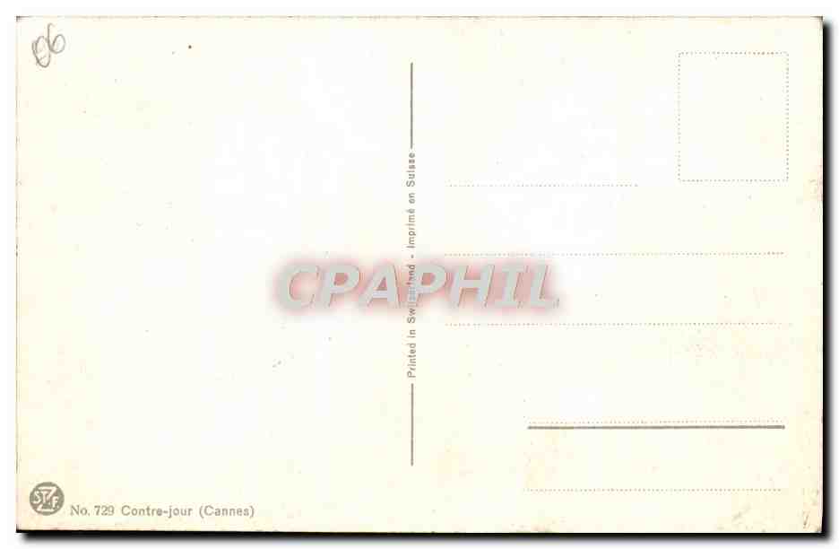 CPA Fantaisie Contre jour Cannes  — Verso
