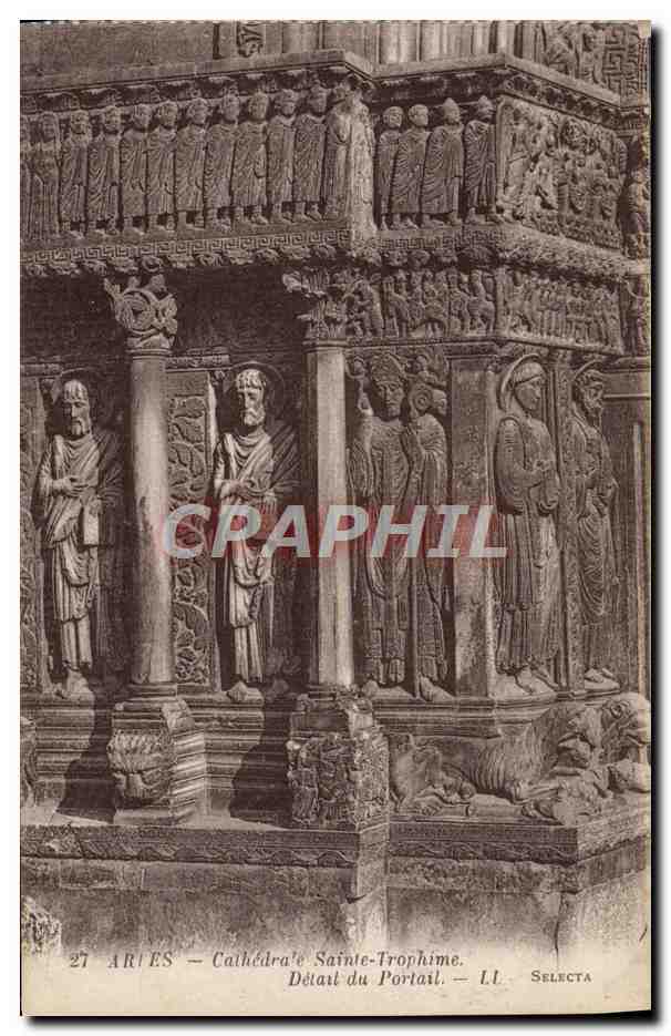 Aries — Kathedrale Saint Trophime — Detail des Portals — L.L. SELECTA