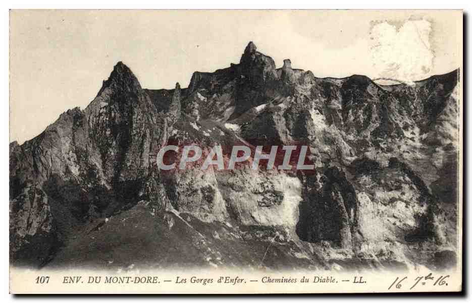 Env. du Mont-Dore — Les Gorges d'Enfer — Cheminées du Diable — LL. — N° 107