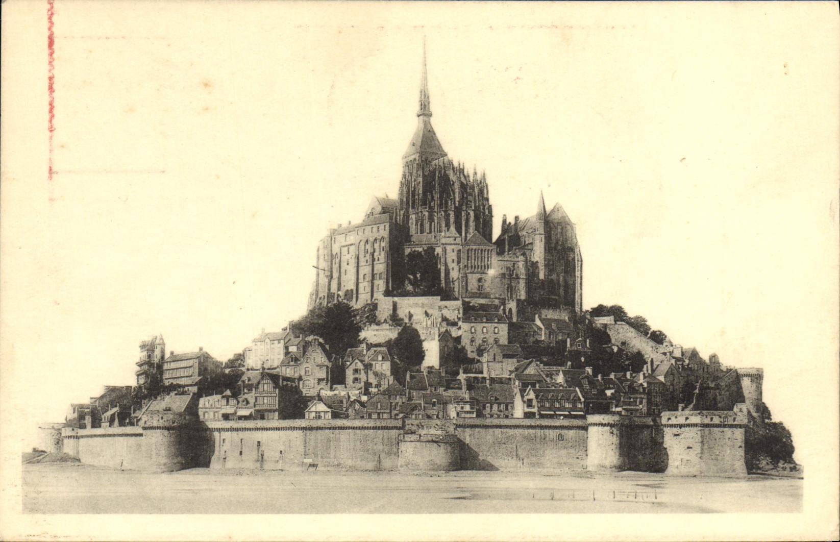 CPA Abbaye Du Mont Saint Michel Vue Generale Face Est