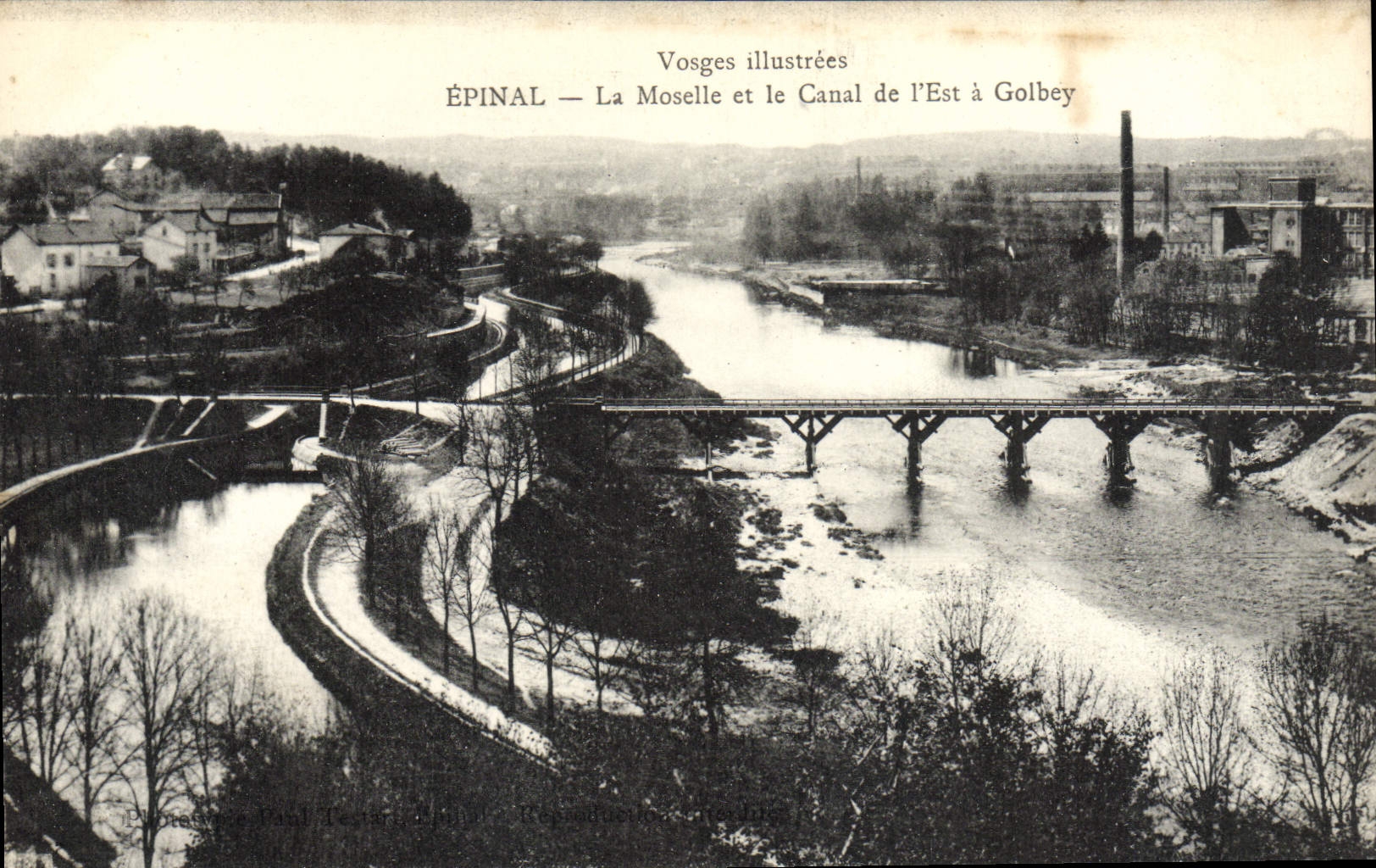 CPA Epinal La Moselle et le Canal de l'Est a Golbey 