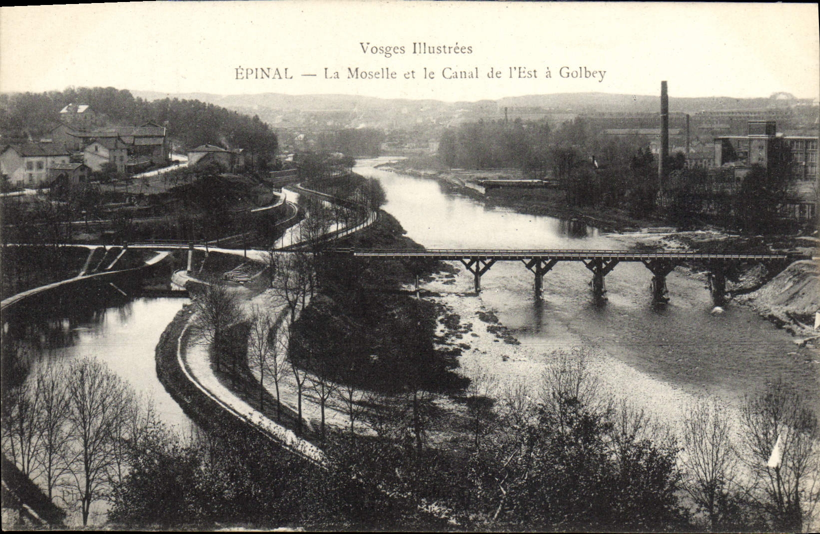 CPA Epinal La Moselle et le Canal de l'Est a Golbey 