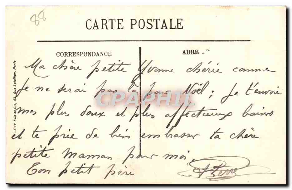 CPA Epinal Le Canal et le Pont des Nations  — Rückseite