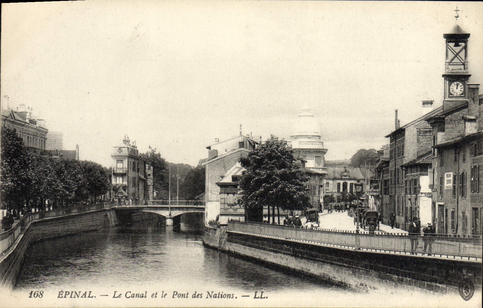 CPA Epinal Le Canal et le Pont des Nations 