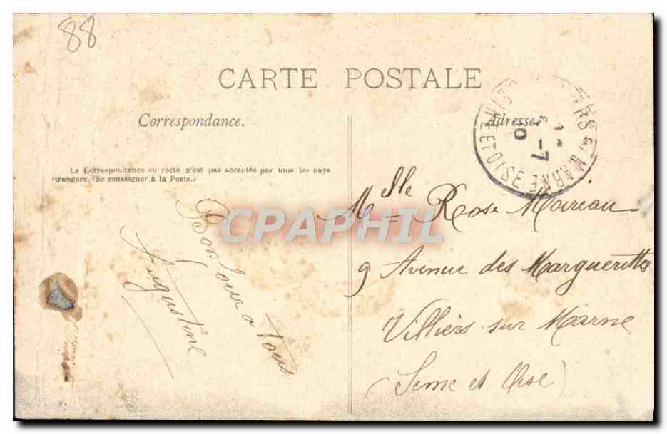 CPA Saint Gorgon pres Rambervillers — Verso