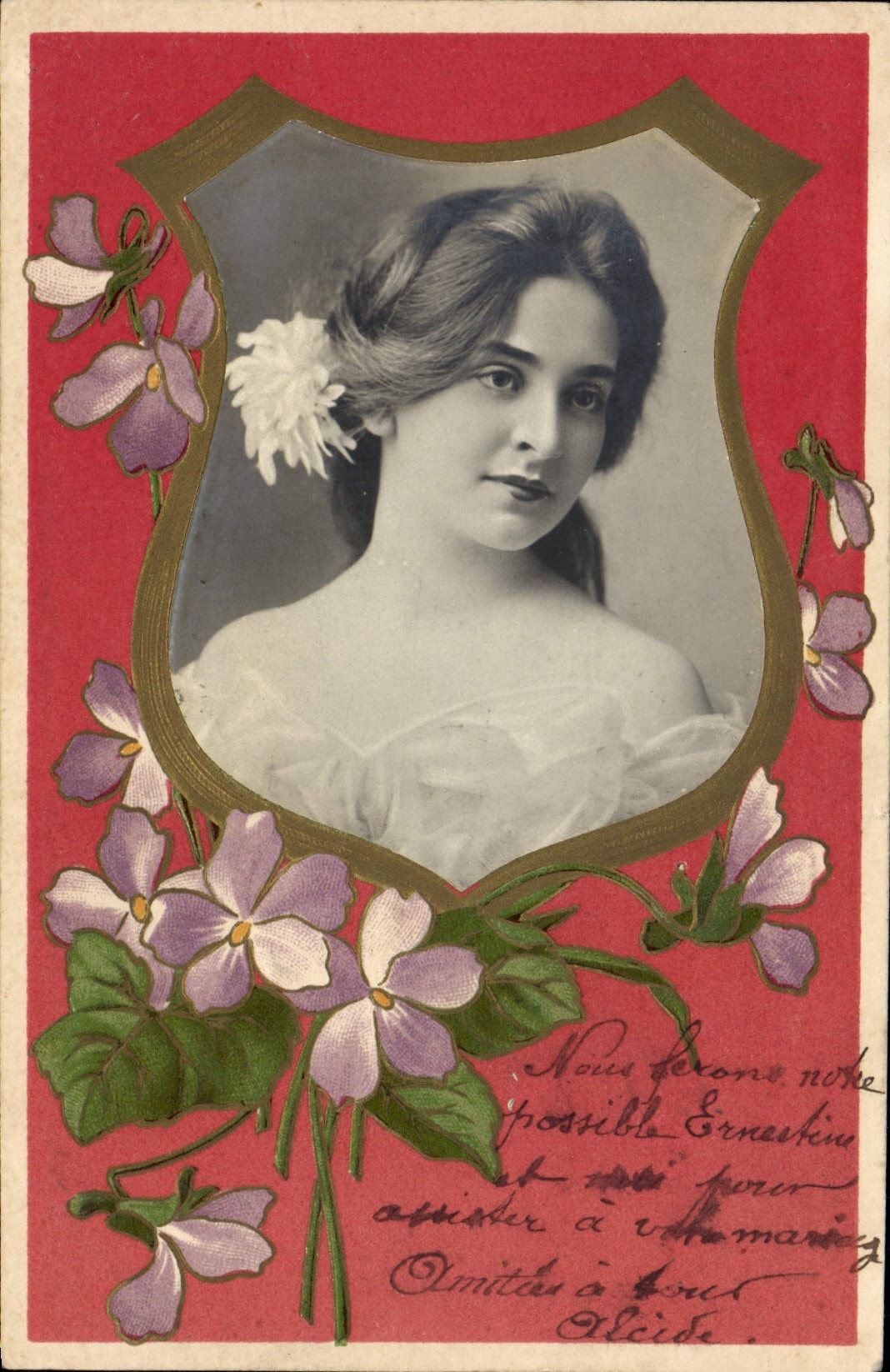 Jeune femme — portrait encadré — éditeur non identifié, n° de série 5490