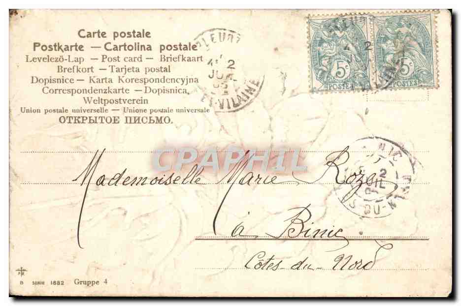 CPM Fantaisie Fleurs — Rückseite