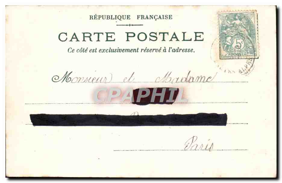 CPA Fantaisie Fleurs Rose — Verso