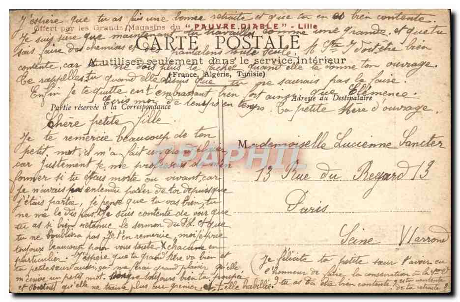 CPA Fantaisie Enfant Poupee — Verso