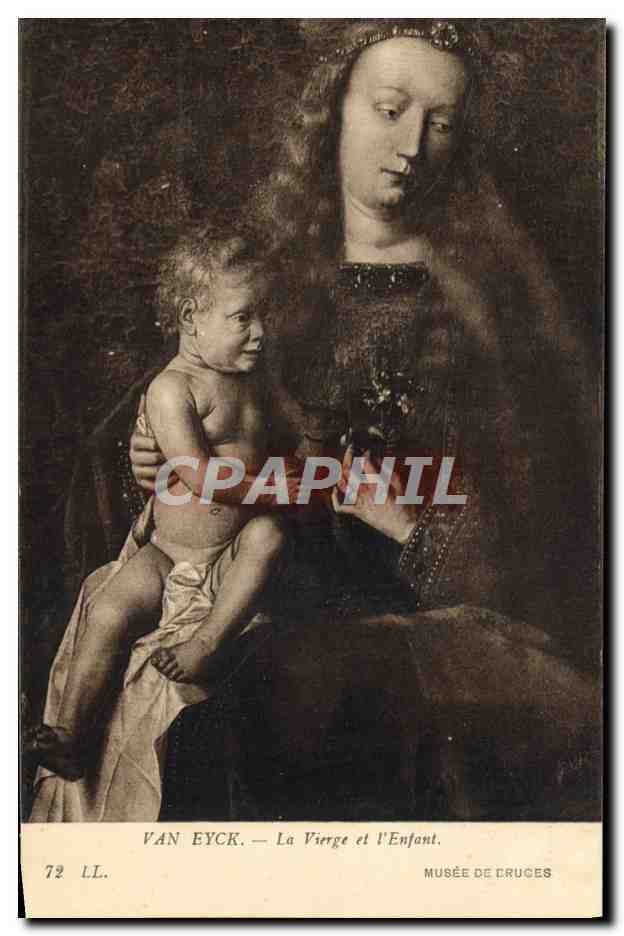 CPA Van Eyck La Vierge et l'Enfant Musee de Bruges 