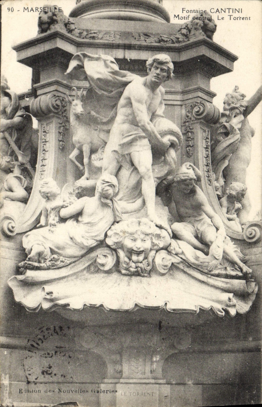 Fontaine Cantini - Motif central Le Torrent — Édition des Nouvelles Galeries