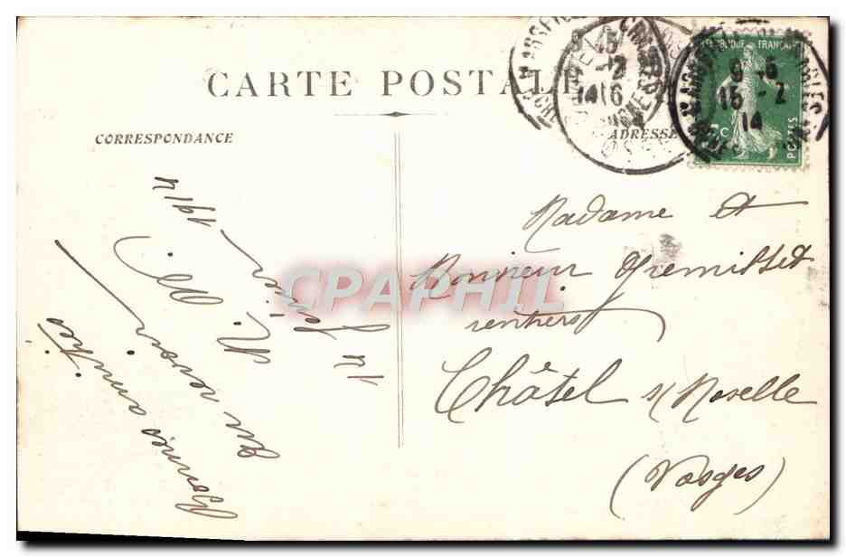 Fontaine Cantini - Motif central Le Torrent — Édition des Nouvelles Galeries — Rückseite