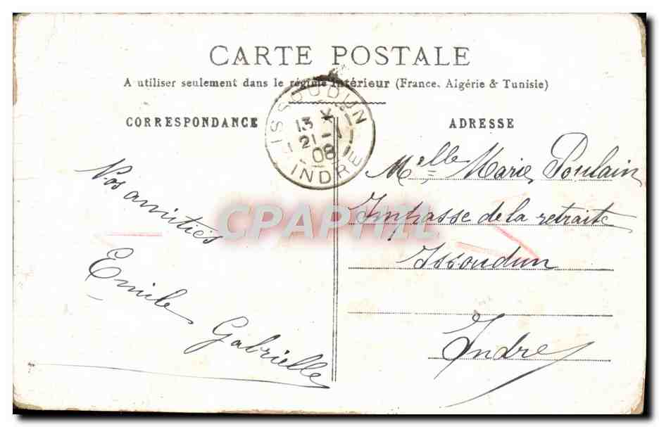 CPA Fantaisie Femme — Verso