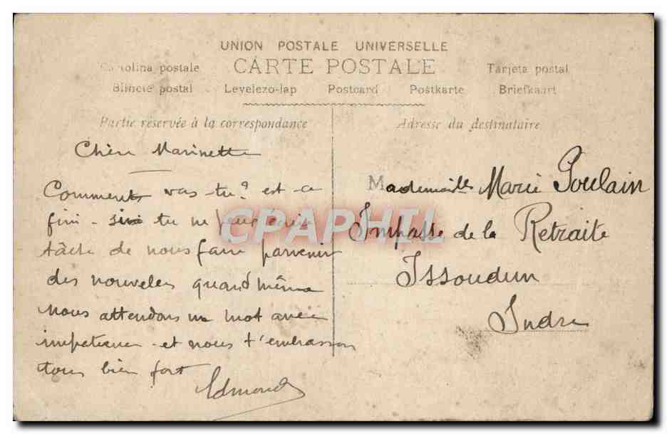 Femme en chapeau à plumes — tenant des roses — éditée par la Société de Photographie de Paris, n° 7058 — Verso
