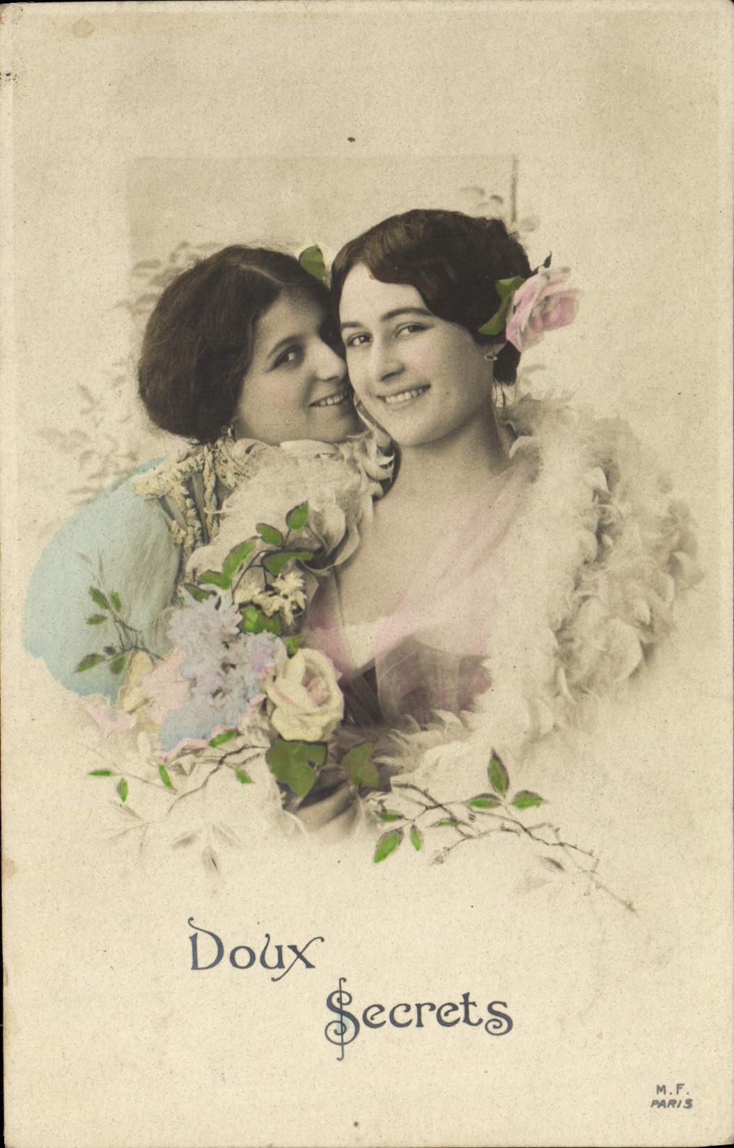 Deux jeunes femmes — 'Doux Secrets' — M.F. PARIS